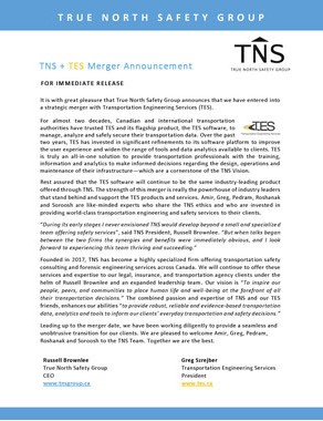 TNS Announces Merger with TES!